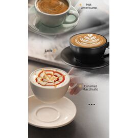 MHW-3BOMBER Latte Cup Кофейная пара 280 мл черная, фото , изображение 6