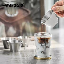 MHW-3BOMBER Мерный стакан бариста 100 мл стальной, фото , изображение 3