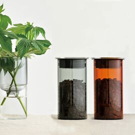 Hario HCN-400-AB Банка для хранения кофе 400 мл янтарная, фото , изображение 4