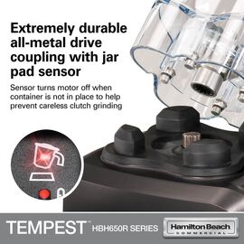 Hamilton Beach HBH650R-CE Блендер черный, фото , изображение 6