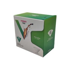 Hario VCF-01-100WK Бумажные фильтры V60 01 белые 100 шт в коробке, фото 