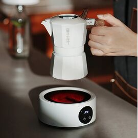 MHW-3BOMBER Мини-плитка для гейзерной кофеварки белая, фото , изображение 5