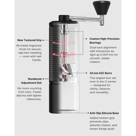 Timemore Chestnut C5 Pro Кофемолка ручная черная, фото , изображение 3