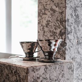 Hario VDC-02-SL Керамический пуровер V60 02 серебро, фото , изображение 2