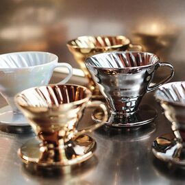 Hario VDC-02-SL Керамический пуровер V60 02 серебро, фото , изображение 3