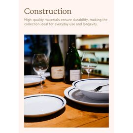 Loveramics Er-go! Modern Low Bowl L Blue Banded Тарелка 14 см, фото , изображение 3