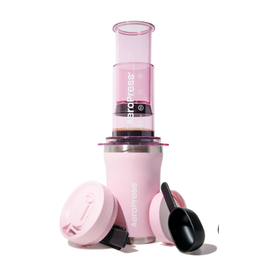 AeroPress Go Plus Travel Coffee Press Ручная кофеварка розовая, фото 