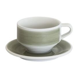 Loveramics Deco Кофейная пара 220 мл серая ручная роспись, фото 