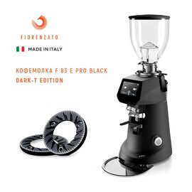 Fiorenzato F83 E PRO Кофемолка Glossy Black (жернова Dark-T), фото 