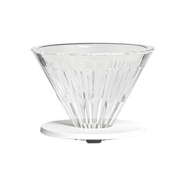 Timemore Crystal Eye Turbo 01 Воронка для кофе стеклянная белая, фото 