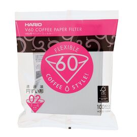 Hario VCF-02-100W Бумажные фильтры V60 02 белые 100 шт, фото 