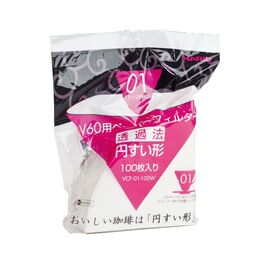 Hario VCF-01-100W Бумажные фильтры V60 01 белые 100 шт, фото 