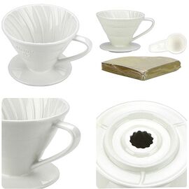 Tiamo HG5538W Керамический пуровер V02 белый, фото , изображение 2