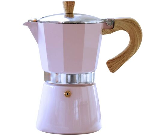 Gnali&Zani Venezia Гейзерная кофеварка на 3 чашки розовая, фото 