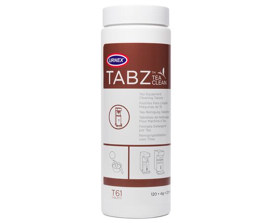Urnex TABZ T61 Tea Clean Чистящее средство от чайного налета 120 таблеток по 4 г, фото 