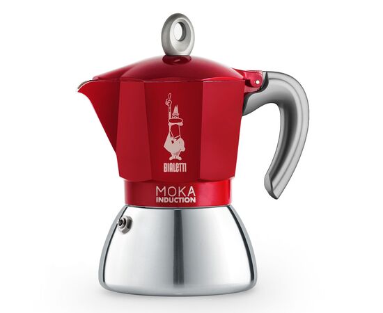 Bialetti 6942 Moka Induction на 2 чашки красная Гейзерная кофеварка, фото 