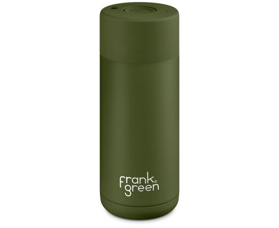 Frank Green Ceramic reusable cup Термокружка 475 мл хаки, фото 