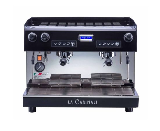 Carimali Nimble 2gr Рожковая кофемашина автомат 2 высокие группы черная с задней прозрачной панелью, фото 