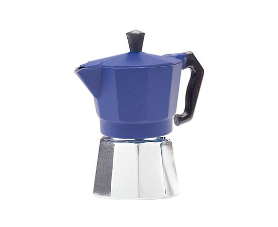 Гейзерная кофеварка на 3 чашки Eppicotispai Buon Caffe синяя, фото 