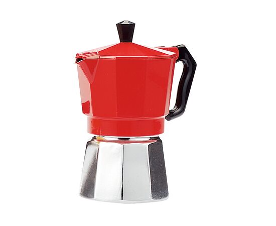 Гейзерная кофеварка на 3 чашки Eppicotispai Buon Caffe красная, фото 