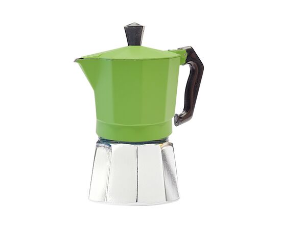 Гейзерная кофеварка на 3 чашки Eppicotispai Buon Caffe зеленая, фото 