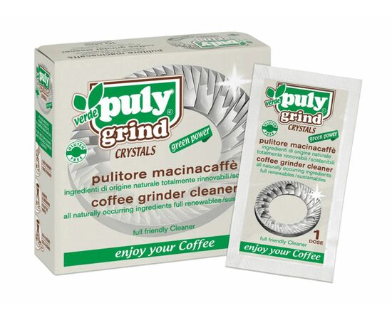Puly Grind Crystals Средство для очистки кофемолок 10 пакетов по 15 г, фото 
