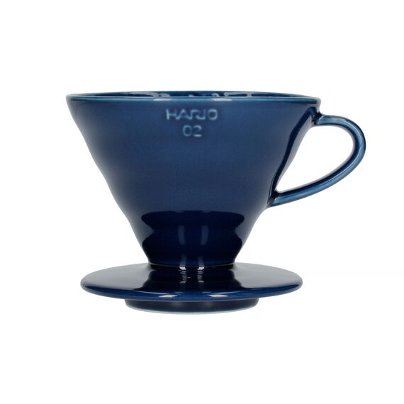 Hario VDC-02-IBU-UEX Керамический пуровер V60 02 индиго, фото 