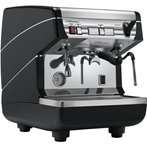 Nuova Simonelli Appia II 1Gr V 220V black, кофемашина автомат, высокая группа, черная, фото 