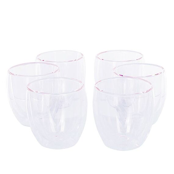 Tiamo HG2052 Набор бокалов с двойными стенками 100 мл 6 шт., фото , изображение 2