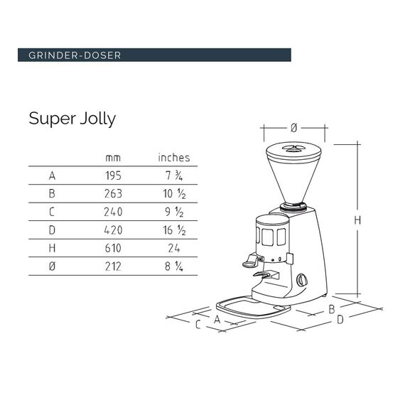 Mazzer Super Jolly Manual Кофемолка профессиональная серебристая, фото 