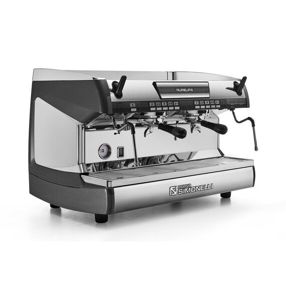 Nuova Simonelli Aurelia II 2Gr V 220V black+high groups, кофемашина автомат, 2 высокие группы, черная, фото 