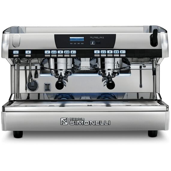 Nuova Simonelli Aurelia II Vol 2 gr perl white+high gr+LED lights, кофемашина автомат, 2 высокие группы, LED подсветка, белая, фото 