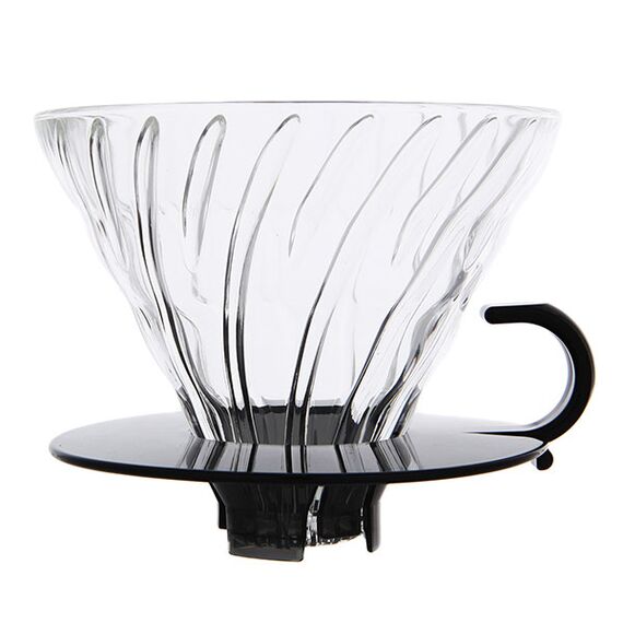 Hario VDGF-02-TB-UEX Пуровер из стекла V60 02 прозрачный черный, фото 