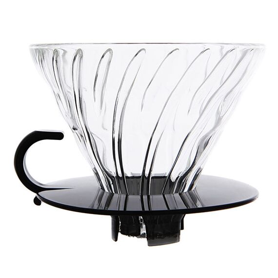 Hario VDGF-02-TB-UEX Пуровер из стекла V60 02 прозрачный черный, фото , изображение 2