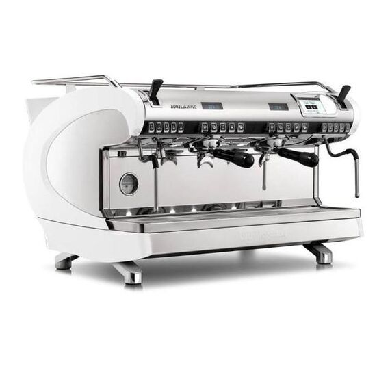 Nuova Simonelli Aurelia WAVE T3 2Gr 380V pearl white+high groups+Autopurge, кофемашина автомат, высокие группы, подогрев чашек, белая, фото 
