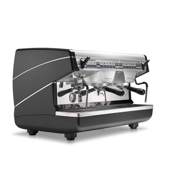 Nuova Simonelli Appia II Compact 2Gr S 220V black, кофемашина полуавтомат, высокие группы, черная, фото 