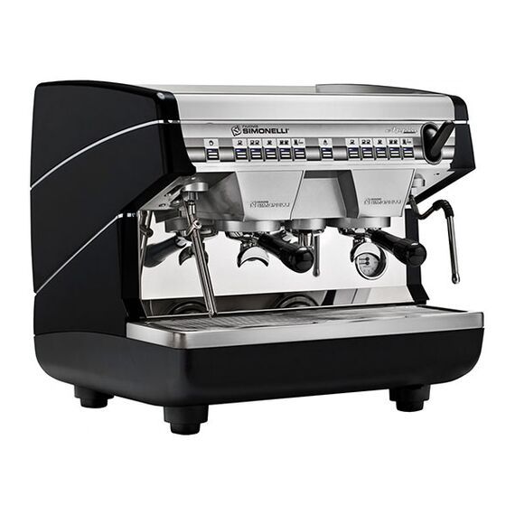 Nuova Simonelli Appia II Compact 2Gr V 220V black+high groups, компактная кофемашина автомат, 2 высокие группы, черная, фото , изображение 2