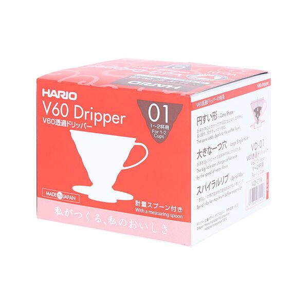 Hario VD-01R Пластиковый пуровер V60 01 красный, фото , изображение 5