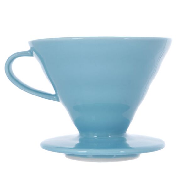 Hario VDC-02-BU-UEX Керамический пуровер V60 02 голубой, фото , изображение 2