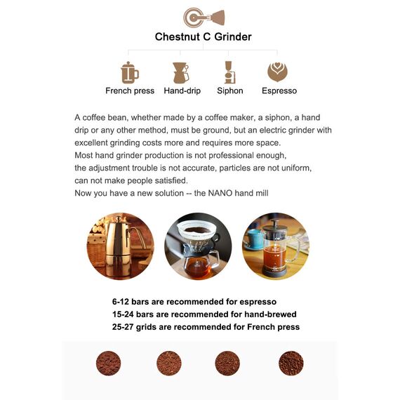 Timemore Chestnut C2 Кофемолка ручная красная, фото , изображение 9