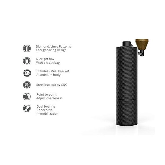 Timemore Slim Кофемолка ручная черная, фото , изображение 6