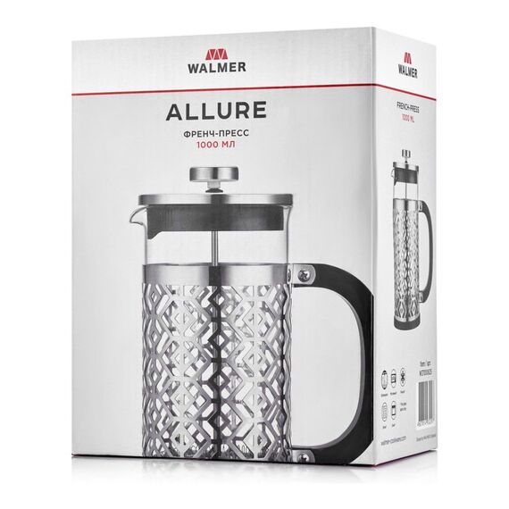 Walmer Allure Френч-пресс 1 л черный, фото , изображение 7