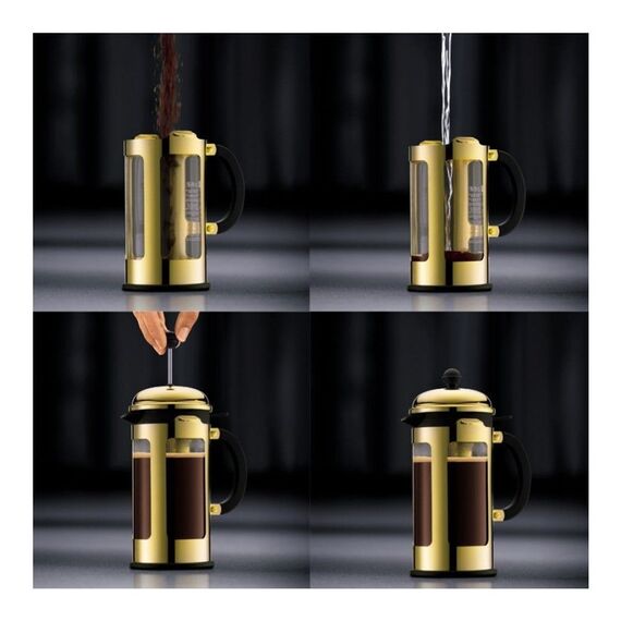 Bodum 11170-17 Chambord Френч-пресс 350 мл золото, фото , изображение 6