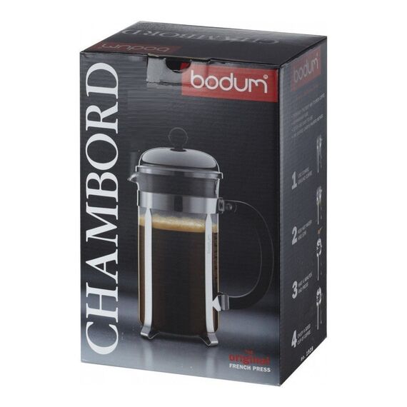 Bodum 1932-16 Chambord Френч-пресс 1.5 л хром, фото , изображение 4
