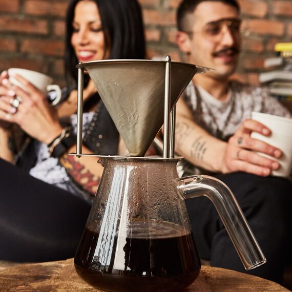 E&B LAB Dripper Металлический пуровер ультратонкой фильтрации 35 микрон, фото , изображение 4