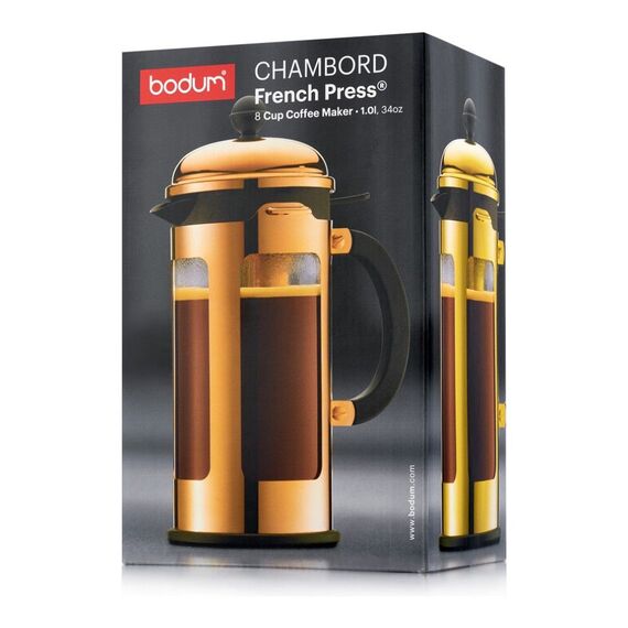 Bodum 11172-17 Chambord Френч-пресс 1 л золото, фото , изображение 10