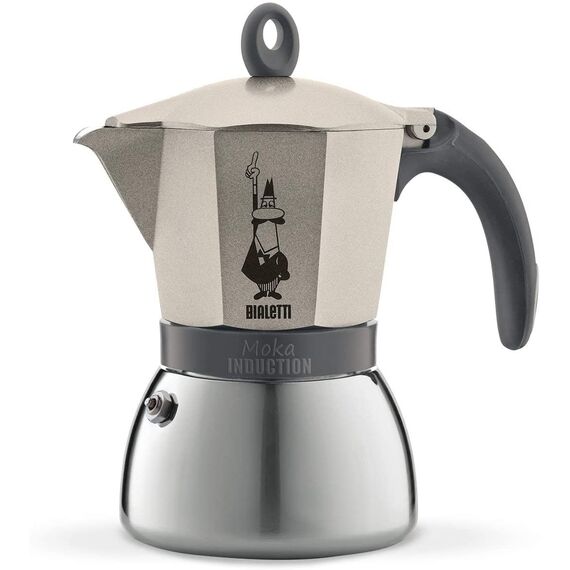Bialetti 4833 Moka Induction на 6 чашек золото Гейзерная кофеварка, фото 