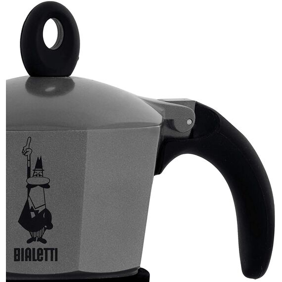 Bialetti 4822 Moka Induction на 3 чашки антрацит Гейзерная кофеварка, фото , изображение 2