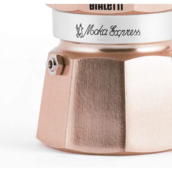 Bialetti RSG003 Moka Express на 3 чашки розовое золото Гейзерная кофеварка, фото , изображение 3