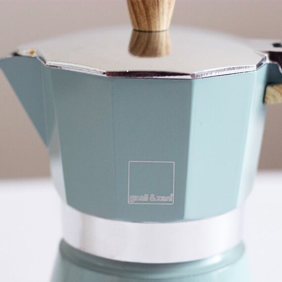 Gnali&Zani Venezia Гейзерная кофеварка на 6 чашек голубая, фото , изображение 2